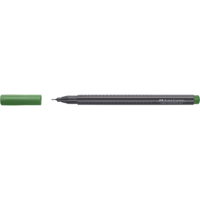 Linere si finelinere - Liner, varf 0.4mm, olive, Faber-Castell Grip