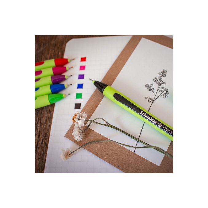 Linere si finelinere - Liner, varf 0.8mm, verde, Schneider Xpress