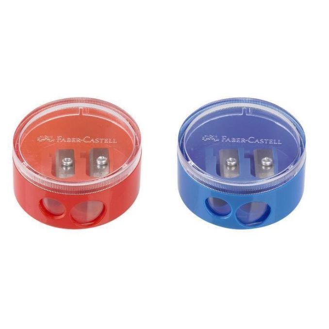 Alte accesorii - Ascutitoare dubla, cu container, rosu/albastru, Faber-Castell Twist Alte accesorii - Ascutitoare dubla, cu container, rosu/albastru, Faber-Castell Twist