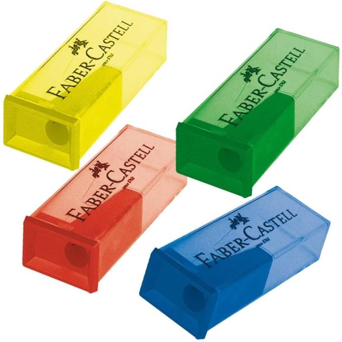 Alte accesorii - Ascutitoare simpla, cu container, fluorescenta, Faber-Castell Alte accesorii - Ascutitoare simpla, cu container, fluorescenta, Faber-Castell