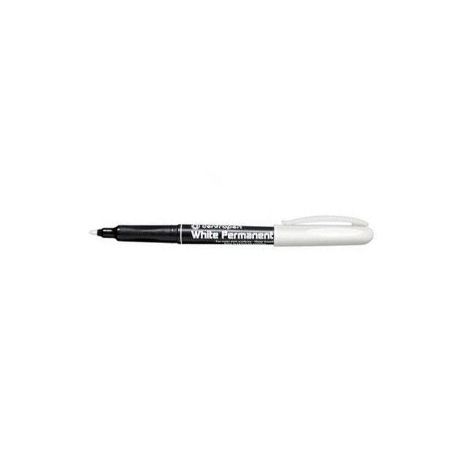Markere si evidentiatoare - Marker permanent, varf rotund 1.2mm, alb, Centropen 2686