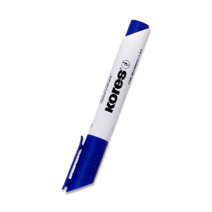 Markere si evidentiatoare - Marker whiteboard, varf rotund 3.0mm, albastru, Kores Markere si evidentiatoare - Marker whiteboard, varf rotund 3.0mm, albastru, Kores