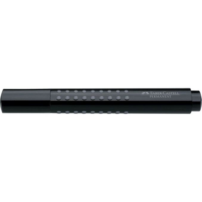 Markere si evidentiatoare - Marker permanent, varf tesit 4.0mm, negru, Faber-Castell 1505 Grip