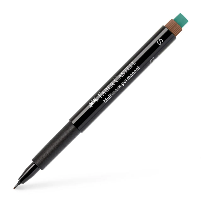 Markere si evidentiatoare - Marker permanent, varf rotund 0.4mm, maro, Faber-Castell Multimark Markere si evidentiatoare - Marker permanent, varf rotund 0.4mm, maro, Faber-Castell Multimark