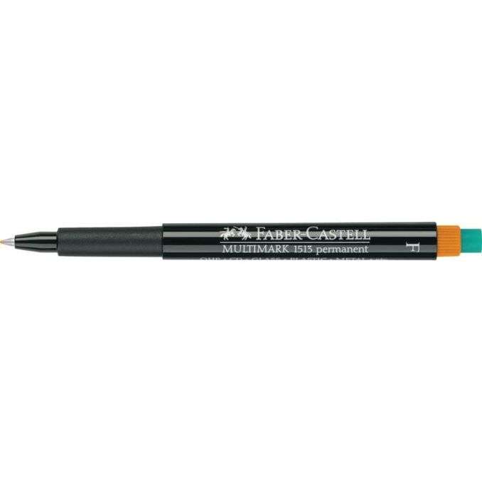 Markere si evidentiatoare - Marker permanent, varf rotund 0.6mm, portocaliu, Faber-Castell Multimark