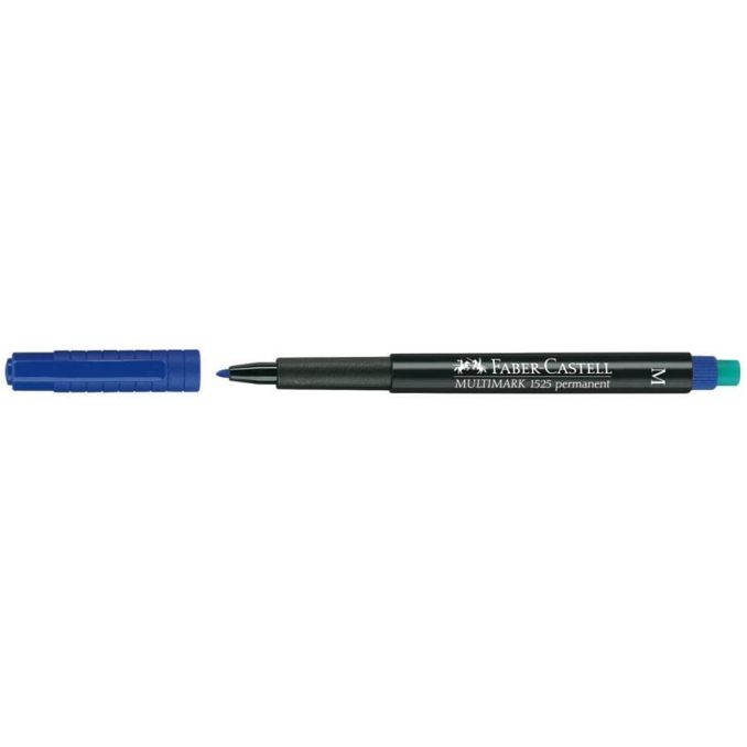 Markere si evidentiatoare - Marker permanent, varf rotund 1.0mm, albastru, Faber-Castell Multimark
