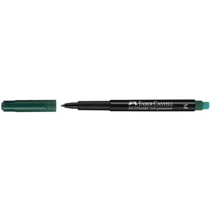 Markere si evidentiatoare - Marker permanent, varf rotund 1.0mm, 4 culori/set, Faber-Castell Multimark