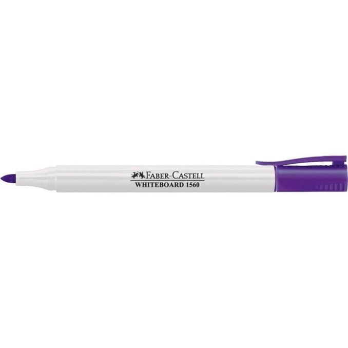 Markere si evidentiatoare - Marker whiteboard, varf rotund 1.0mm, violet, Faber-Castell 1560 Slim