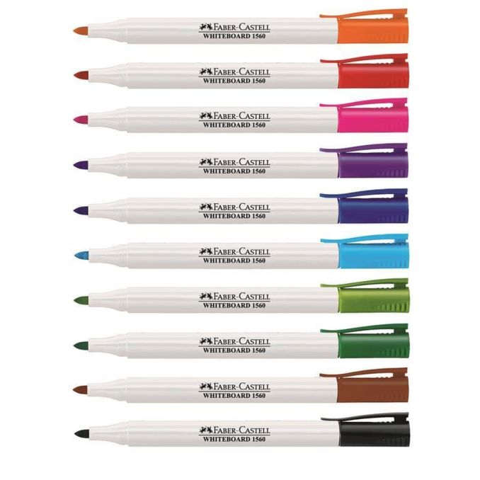 Markere si evidentiatoare - Marker whiteboard, varf rotund 1.0mm, violet, Faber-Castell 1560 Slim