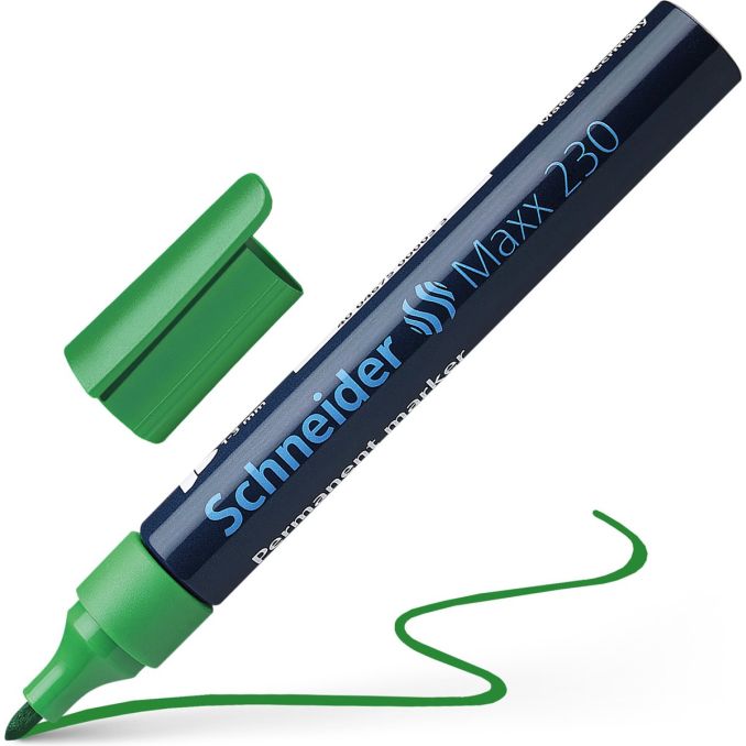 Markere si evidentiatoare - Marker permanent, varf rotund 1-3mm, verde, Schneider 230 Markere si evidentiatoare - Marker permanent, varf rotund 1-3mm, verde, Schneider 230