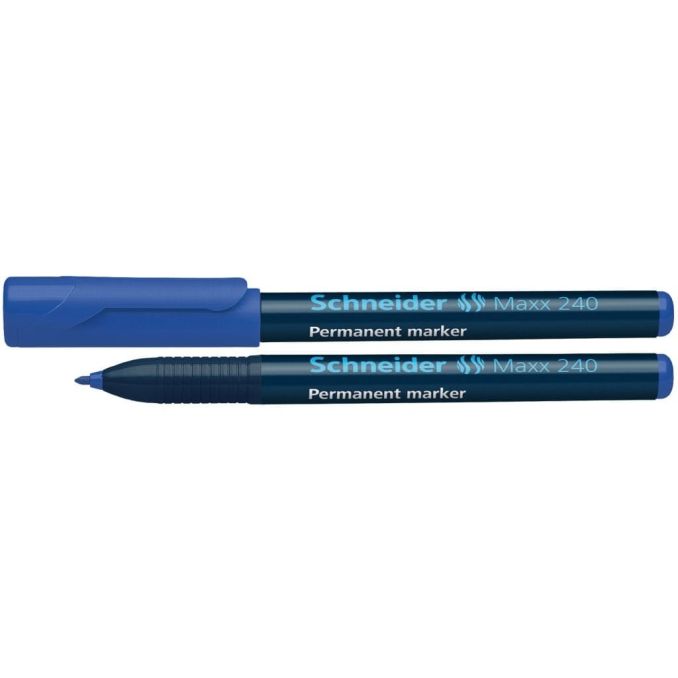 Markere si evidentiatoare - Marker permanent, varf rotund 2.0mm, albastru, Schneider 240