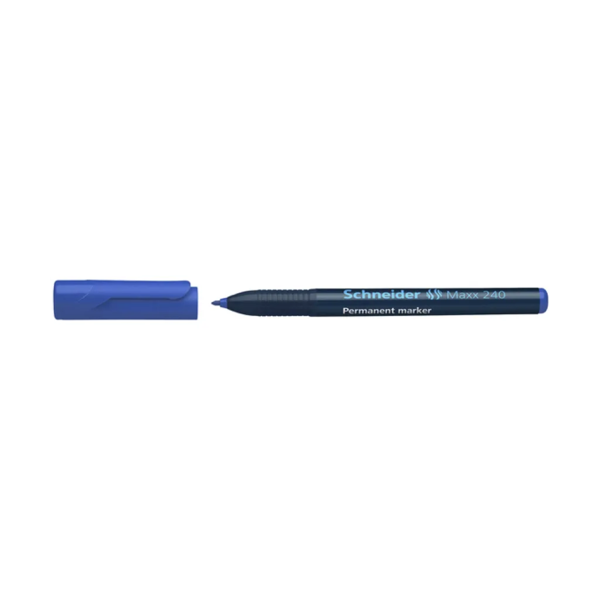 Markere si evidentiatoare - Marker permanent, varf rotund 2.0mm, albastru, Schneider 240
