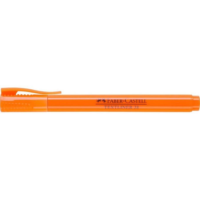 Markere si evidentiatoare - Textmarker, varf tesit 2.0mm, portocaliu, Faber-Castell 38