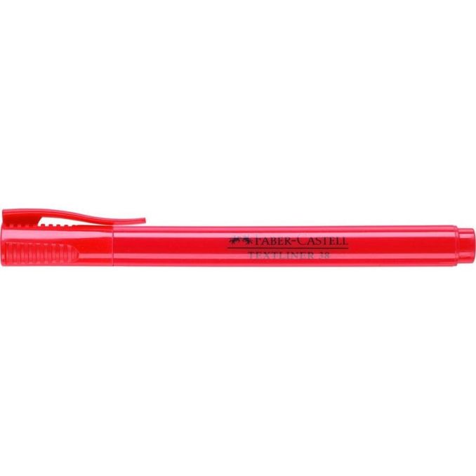 Markere si evidentiatoare - Textmarker, varf tesit 2.0mm, rosu, Faber-Castell 38