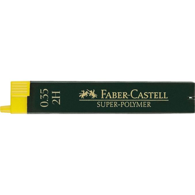 Mine, rezerve si cerneala - Mine creion mecanic, 0.35mm, 2H, super-polymer, 12 buc/etui, Faber-Castell