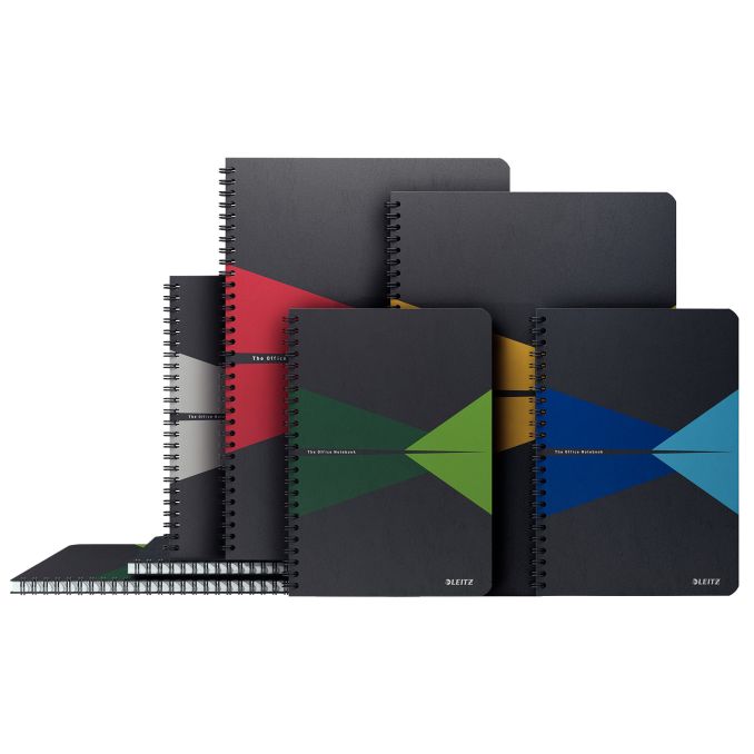 Caiete si blocnotesuri - Caiet cu spira A4, 90 file, coperta PP, dictando, galben, Leitz Office