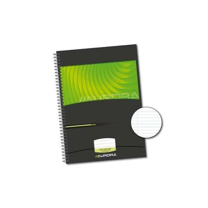 Caiete si blocnotesuri - Caiet cu spira A4, 72file, coperta cartonata, dictando, negru/verde, Aurora Mano Caiete si blocnotesuri - Caiet cu spira A4, 72file, coperta cartonata, dictando, negru/verde, Aurora Mano
