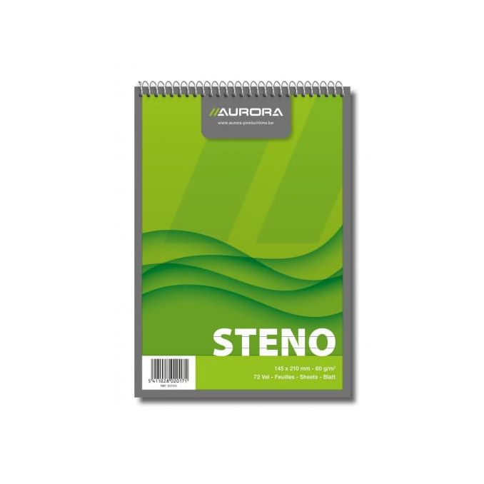 Bloc notes - Bloc-notes cu spira, A5, 72file, dictando, verde, Aurora Office Bloc notes - Bloc-notes cu spira, A5, 72file, dictando, verde, Aurora Office