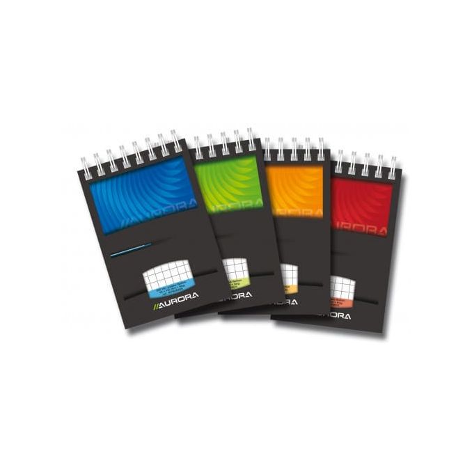 Bloc notes - Bloc-notes cu spira, A7, 60file, matematica, diferite culori, Aurora Mano Bloc notes - Bloc-notes cu spira, A7, 60file, matematica, diferite culori, Aurora Mano
