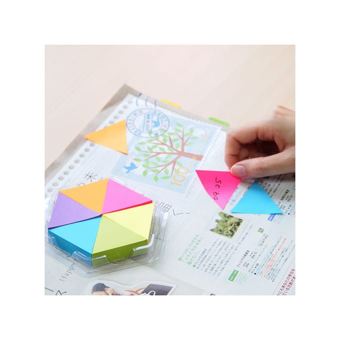 Notes autoadeziv - puzzle, 43x50mm, 6 culori neon x 25 file/set, Stick'n, 4