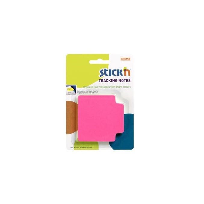 Notite adezive & Cuburi hartie - Notes autoadeziv tracking, 70x70mm, 50 file/set, magenta neon, Stick'n Notite adezive & Cuburi hartie - Notes autoadeziv tracking, 70x70mm, 50 file/set, magenta neon, Stick'n