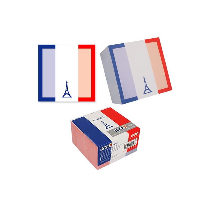Notite adezive & Cuburi hartie - Notes autoadeziv cub - France, 70x70mm, 400 file/set, alb, Stick'n Notite adezive & Cuburi hartie - Notes autoadeziv cub - France, 70x70mm, 400 file/set, alb, Stick'n