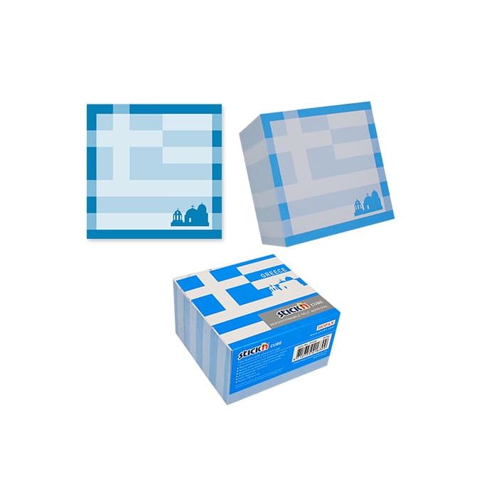 Notite adezive & Cuburi hartie - Notes autoadeziv cub - Greece, 70x70mm, 400 file/set, alb, Stick'n
