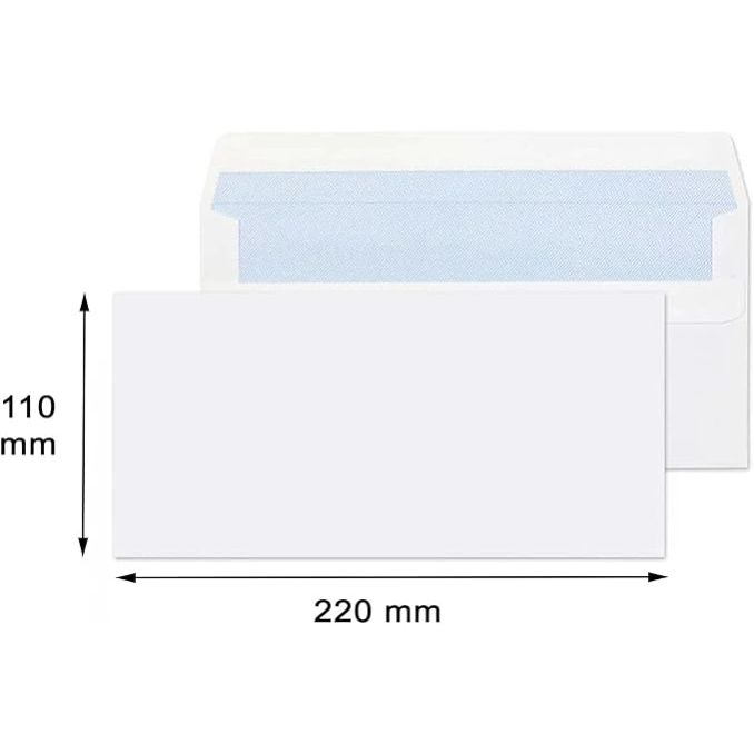 Plicuri - Plic DL (110x220mm), siliconic, alb