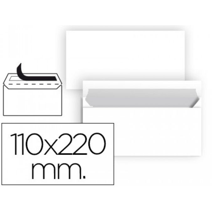 Plicuri - Plic DL (110x220mm), siliconic, alb