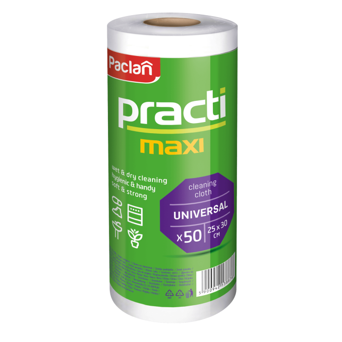 Produse de curatenie - Laveta universala, 25x30cm, 50buc/rola, Paclan Maxi Produse de curatenie - Laveta universala, 25x30cm, 50buc/rola, Paclan Maxi