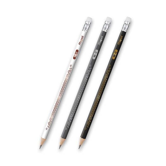 Creioane mecanice si grafit scoala - Creion grafit, HB, cu radiera, Maped Black`Peps Deco Creioane mecanice si grafit scoala - Creion grafit, HB, cu radiera, Maped Black`Peps Deco
