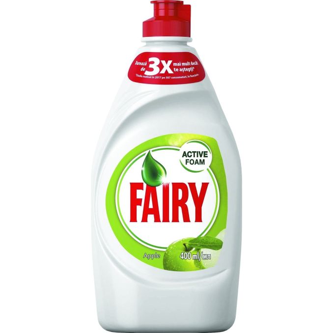 Detergenti bucatarie - Detergent lichid pentru vase, 400ml, apple, Fairy Detergenti bucatarie - Detergent lichid pentru vase, 400ml, apple, Fairy