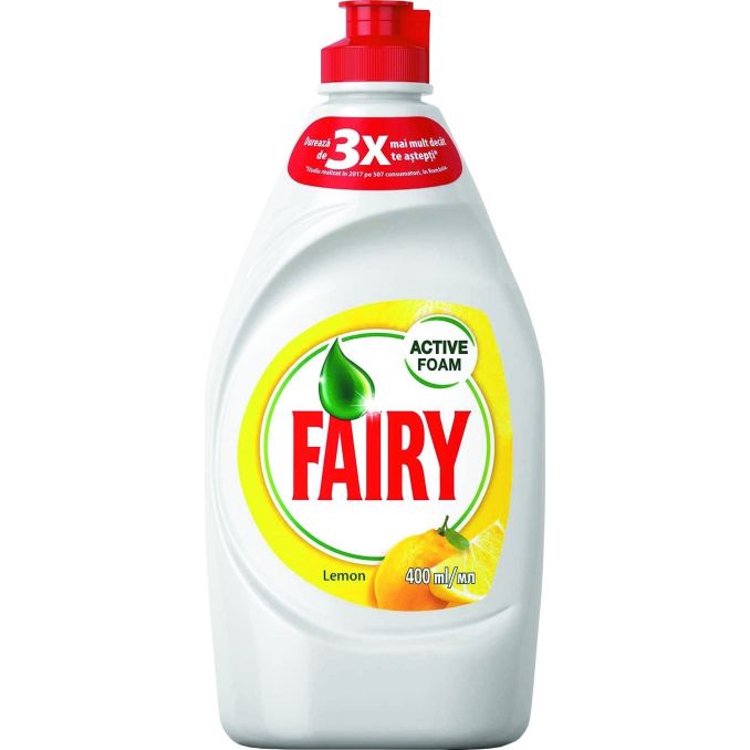 Detergenti bucatarie - Detergent lichid pentru vase, 400ml, lemon, Fairy Detergenti bucatarie - Detergent lichid pentru vase, 400ml, lemon, Fairy