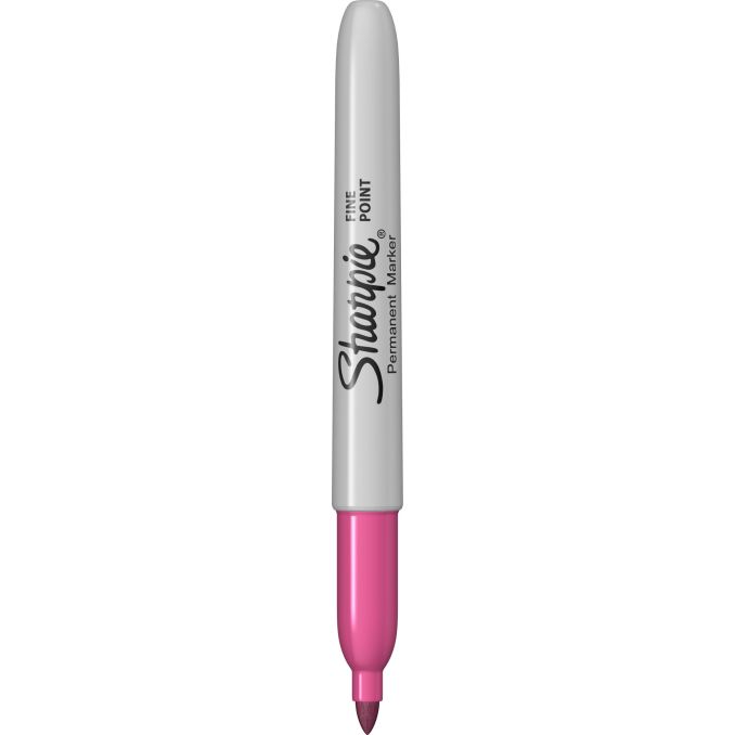 Markere si evidentiatoare - Marker permanent, varf fin 0.9mm, magenta, Sharpie Fine Point