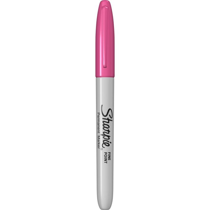 Markere si evidentiatoare - Marker permanent, varf fin 0.9mm, magenta, Sharpie Fine Point