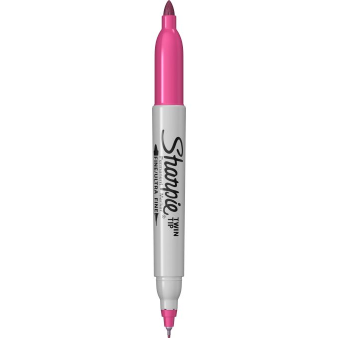 Markere si evidentiatoare - Marker permanent, 2 capete, varf fin 0.5/0.9mm, magenta, Sharpie Twin Tip Markere si evidentiatoare - Marker permanent, 2 capete, varf fin 0.5/0.9mm, magenta, Sharpie Twin Tip
