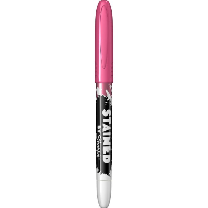 Markere si evidentiatoare - Marker pentru textile, varf tip pensula 4.5mm, roz, Sharpie Stainer Brush
