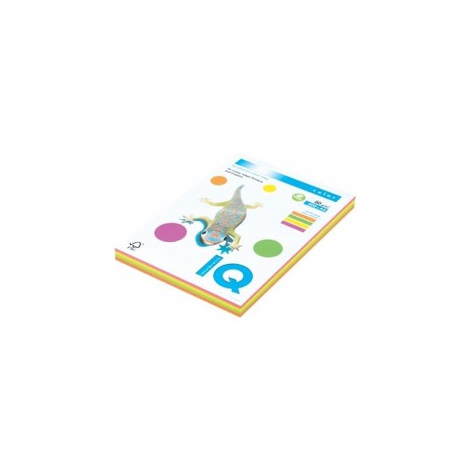 Hartie copiator - Hartie colorata A4, 80 g/mp, 5 culori trend x 50 coli/top, IQ Color Rainbow Hartie copiator - Hartie colorata A4, 80 g/mp, 5 culori trend x 50 coli/top, IQ Color Rainbow