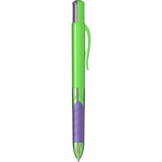 Pixuri - Pix cu mecanism, multi-pen, varf 1.0mm, lime fun, Papermate InkJoy Quatro