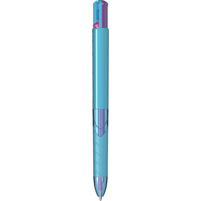 Pixuri - Pix cu mecanism, multi-pen, varf 1.0mm, albastru deschis fun, Papermate InkJoy Quatro