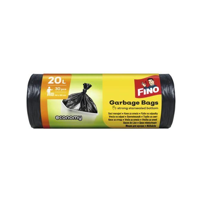 Produse de curatenie - Saci menajeri, 20L, 44x50cm, 30 buc/rola, Fino Economy Produse de curatenie - Saci menajeri, 20L, 44x50cm, 30 buc/rola, Fino Economy