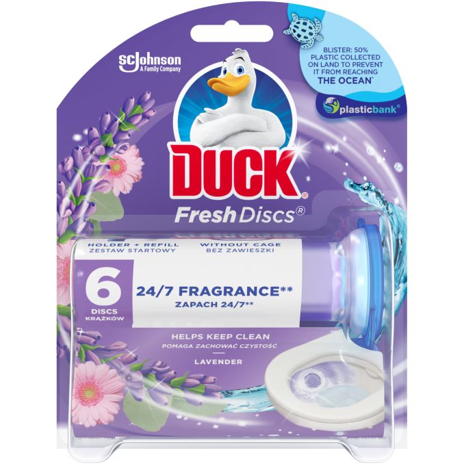 Detergenti si odorizante baie - Aparat si rezerva cu gel, pentru vasul toaletei, lavanda, Duck Fresh Discs Detergenti si odorizante baie - Aparat si rezerva cu gel, pentru vasul toaletei, lavanda, Duck Fresh Discs