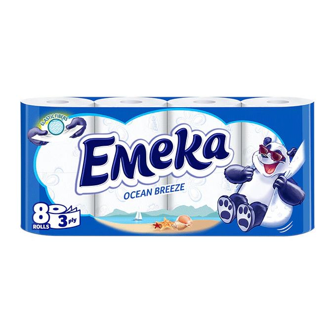 Hartie igienica, prosoape si servetele - Hartie igienica, 3 straturi, 8 role/pachet, ocean breeze, Emeka Hartie igienica, prosoape si servetele - Hartie igienica, 3 straturi, 8 role/pachet, ocean breeze, Emeka