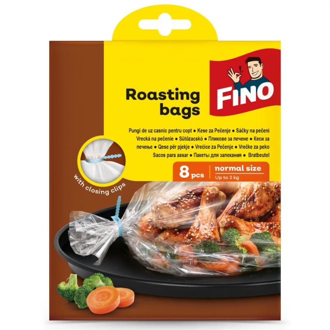 Produse de unica folosinta - Pungi pentru copt, 25x38cm, 8 buc/set, Fino