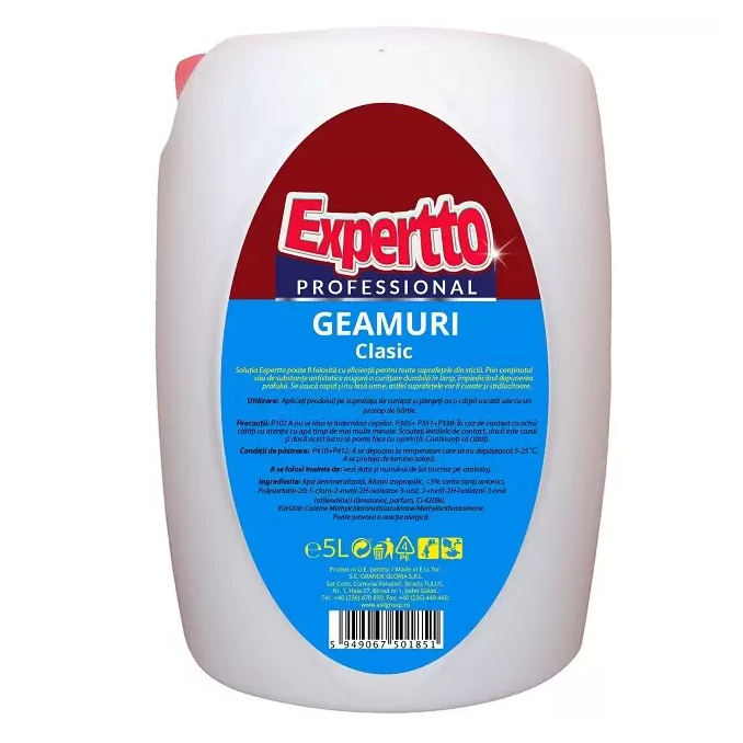 Detergenti diverse suprafete - Detergent pentru geamuri, 5L, Expertto Detergenti diverse suprafete - Detergent pentru geamuri, 5L, Expertto
