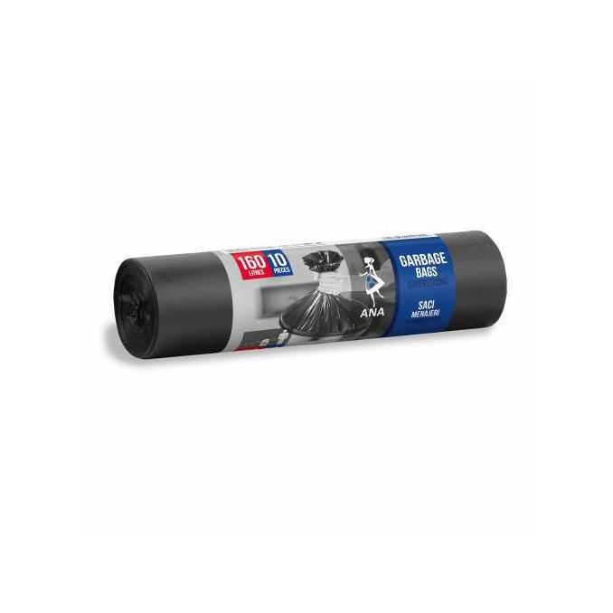 Produse de curatenie - Saci menajeri ultrarezistenti, 160L, 10 buc/rola, LDPE, Anna Produse de curatenie - Saci menajeri ultrarezistenti, 160L, 10 buc/rola, LDPE, Anna