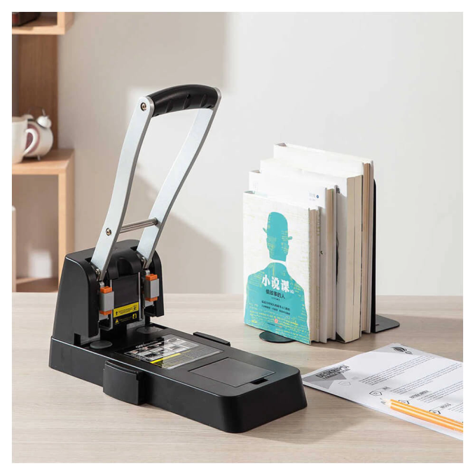 Capsatoare, perforatoare si tackere - Perforator de mare capacitate, 150 coli, metal, negru, Deli 0150