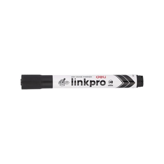 Markere si evidentiatoare - Marker whiteboard, varf rotund 2.0mm, reincarcabil, negru, Deli