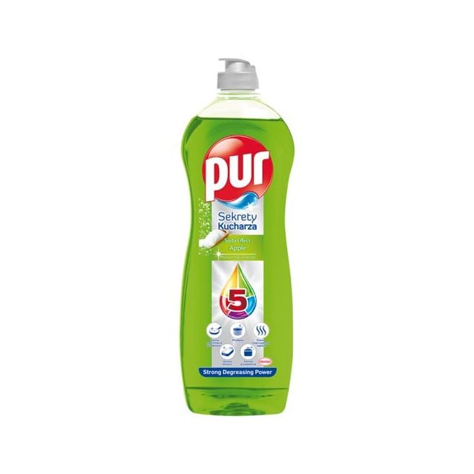 Detergenti bucatarie - Detergent lichid pentru vase, 750ml, apple, Pur Detergenti bucatarie - Detergent lichid pentru vase, 750ml, apple, Pur