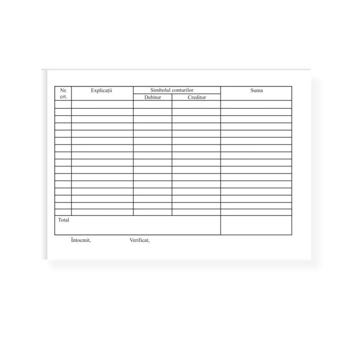 Tipizate - Nota contabila, A5, tipar fata/verso, 100 file/carnet
